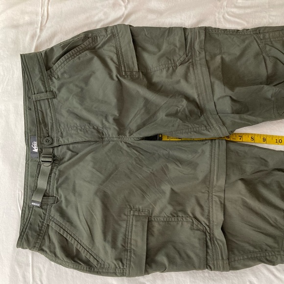 REI Sahara Convertible Hiking Pants 12P Olive green - Picture 3 of 8
